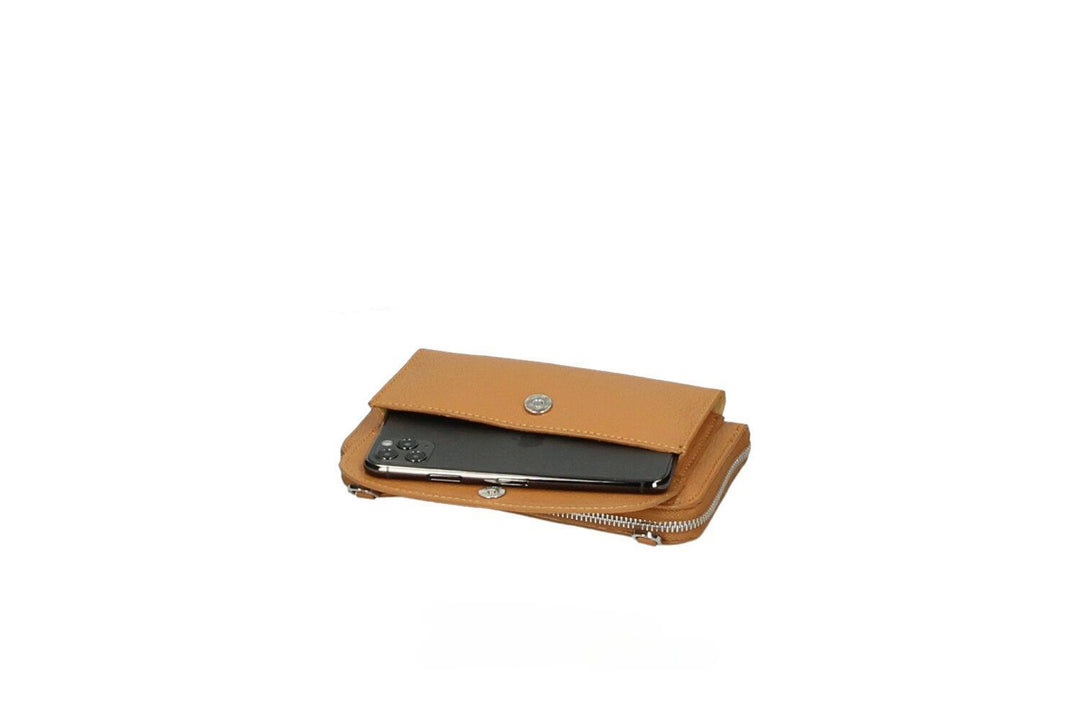 Mel | All-in-One Leather Phone Wallet with Crossbody Strap