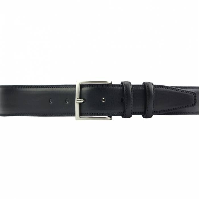 1.5” Black Epi Leather & Black Italian Buttero Belt