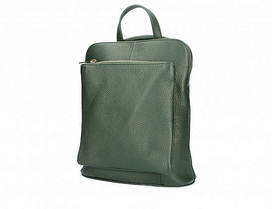 Dark green leather cheap backpack